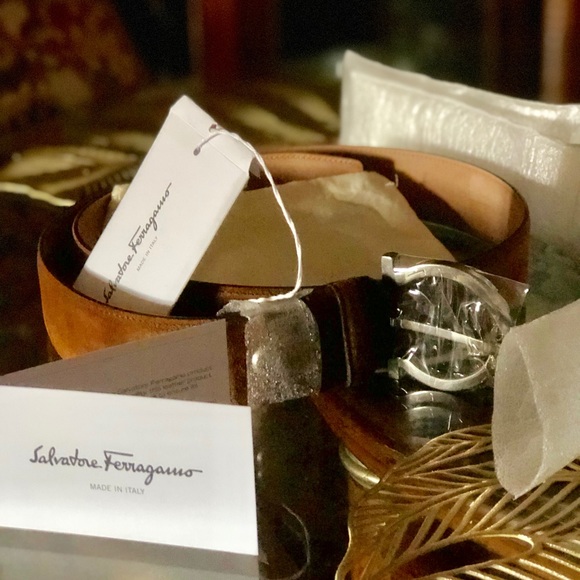 Salvatore Ferragamo Other - Men’s Salvatore Ferragamo Italian Brown Suede Belt